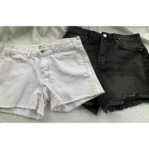 YMI Mom Fit Denim Shorts 9/29 Levis Jean Shorts 8 Black White Bundle